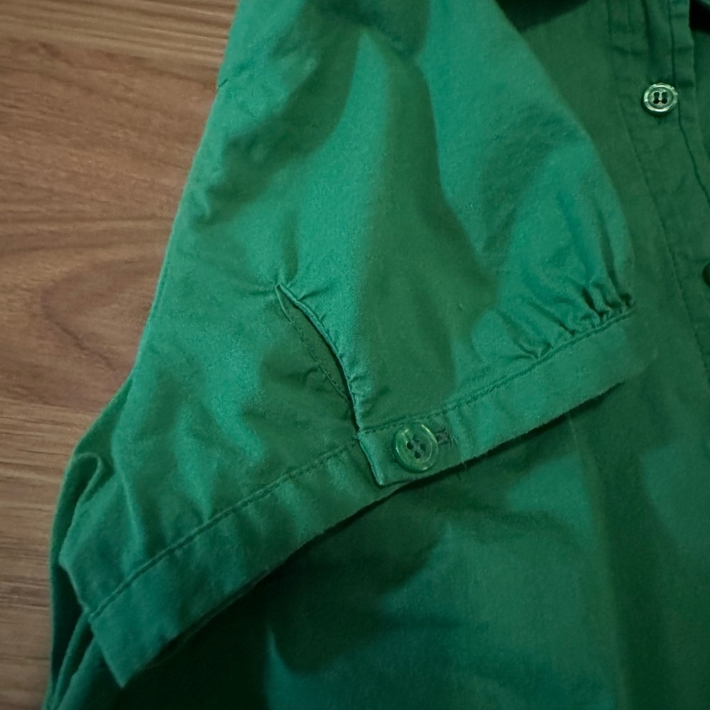 Like new! Button up (button down) Green shirt! Size M. The Limited - Picture 6 of 11
